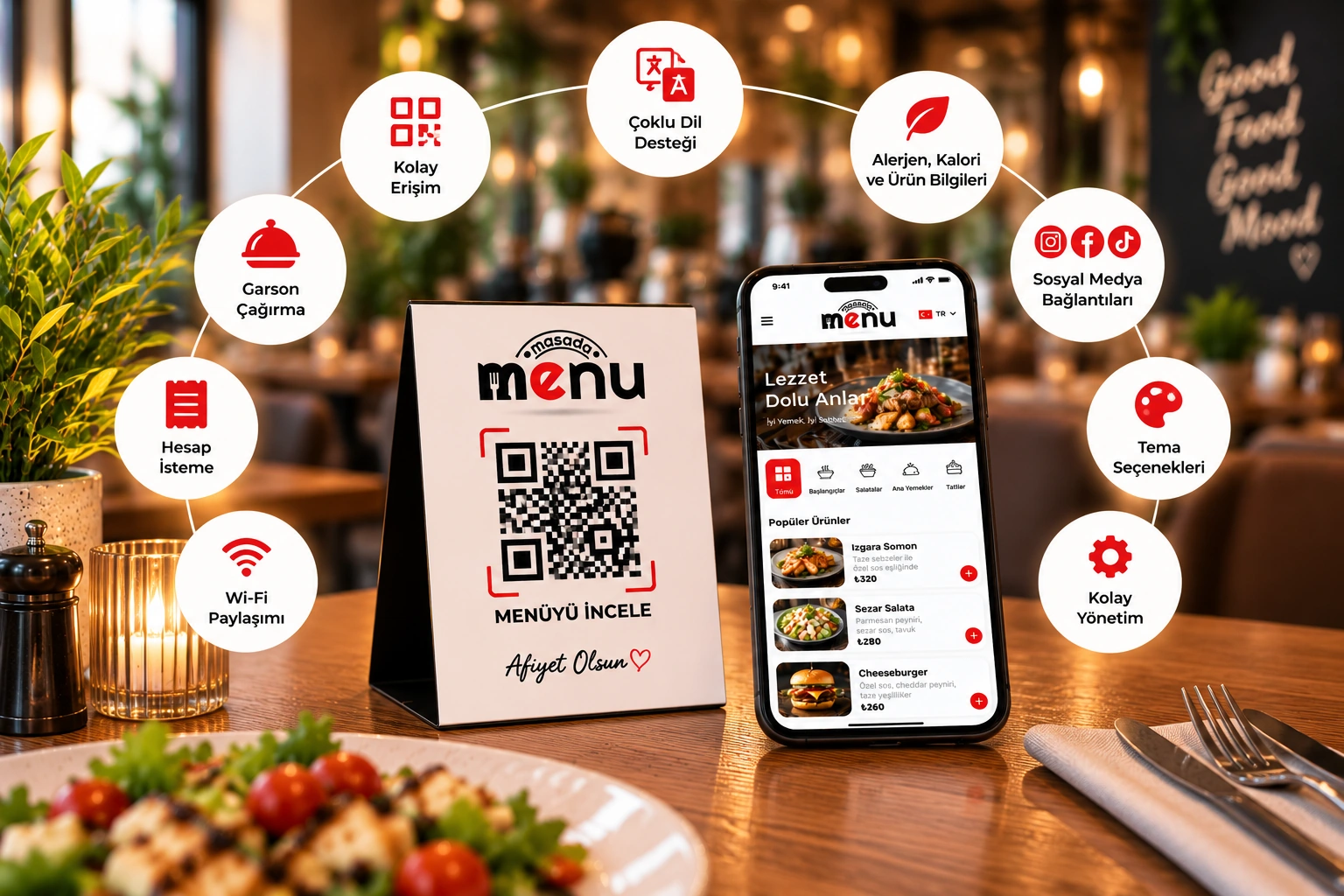 QR menü avantajları